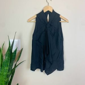 DvF for Barney's Silk Knot-Front Shell Top - Size 6 /Small